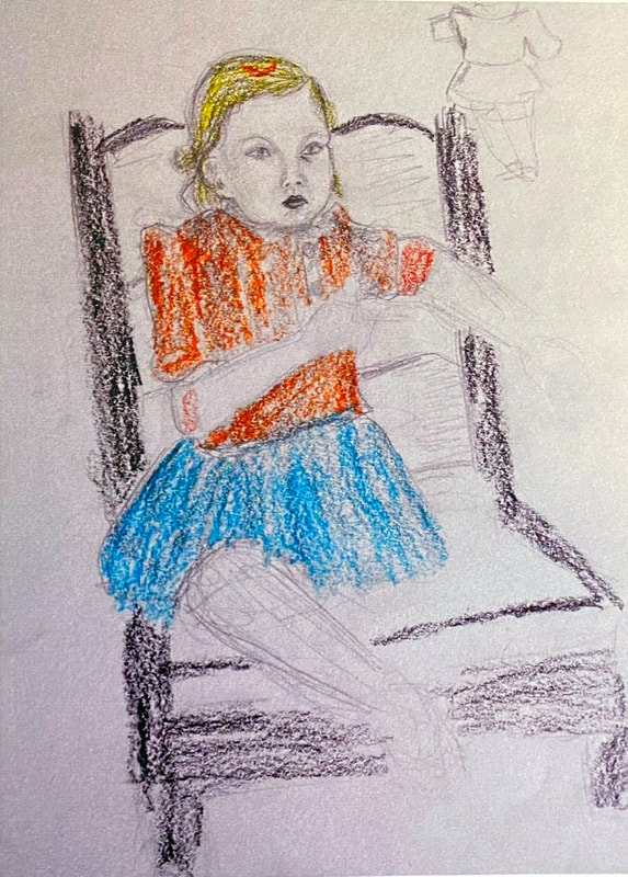 Mother, crayon drawing by Joseph Parker