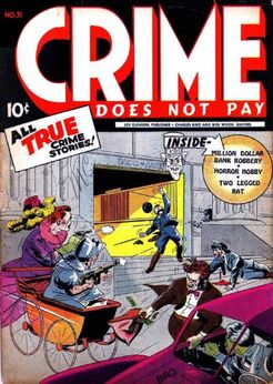 Crooks shooting police at bank robbery in Crime Comic